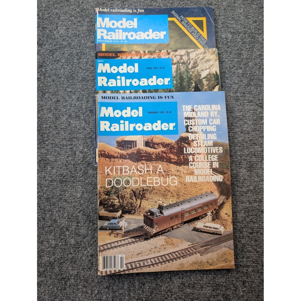 Vintage Model Railroader Kalmbach Lot Of 4 Blue Illustrated Magazines Issues